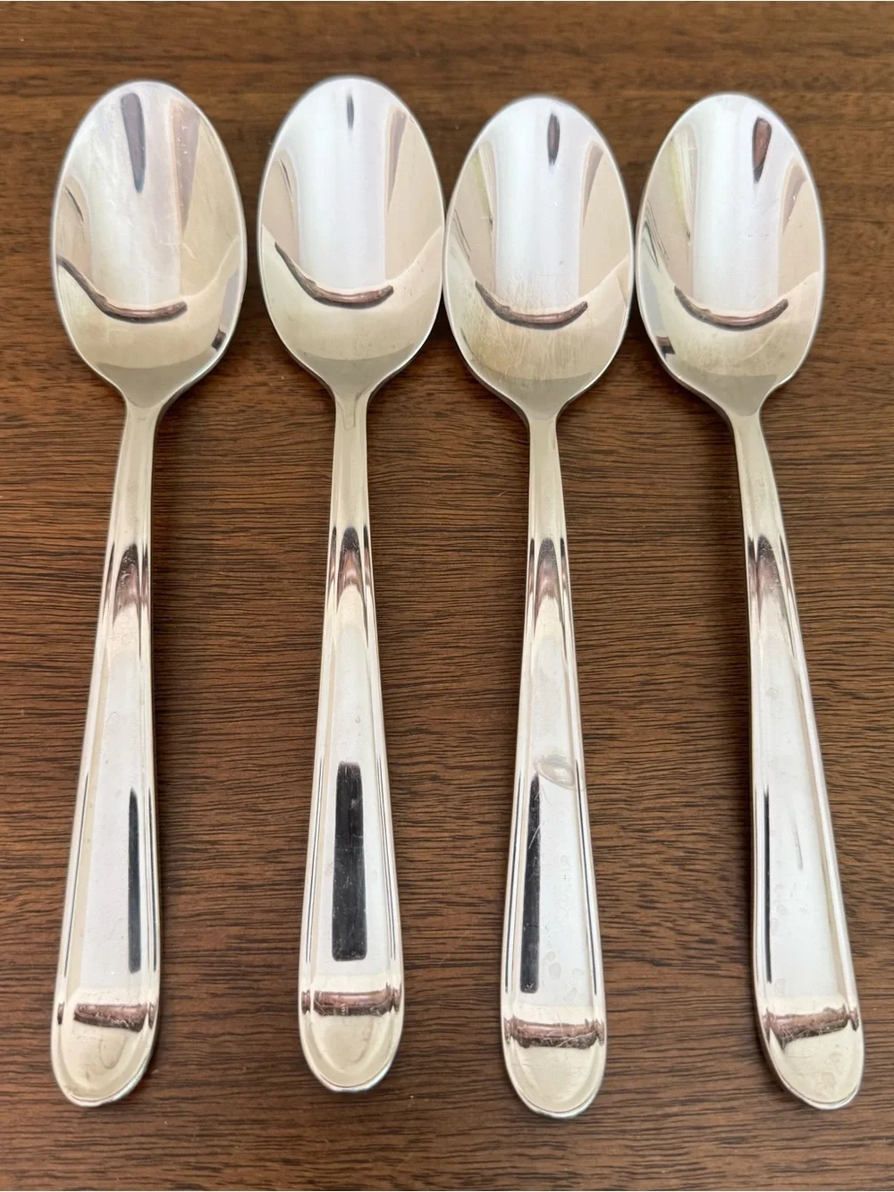 Gourmet Settings GS 4 Pcs Soup Spoons Stainless Glossy Flatware 18/c
